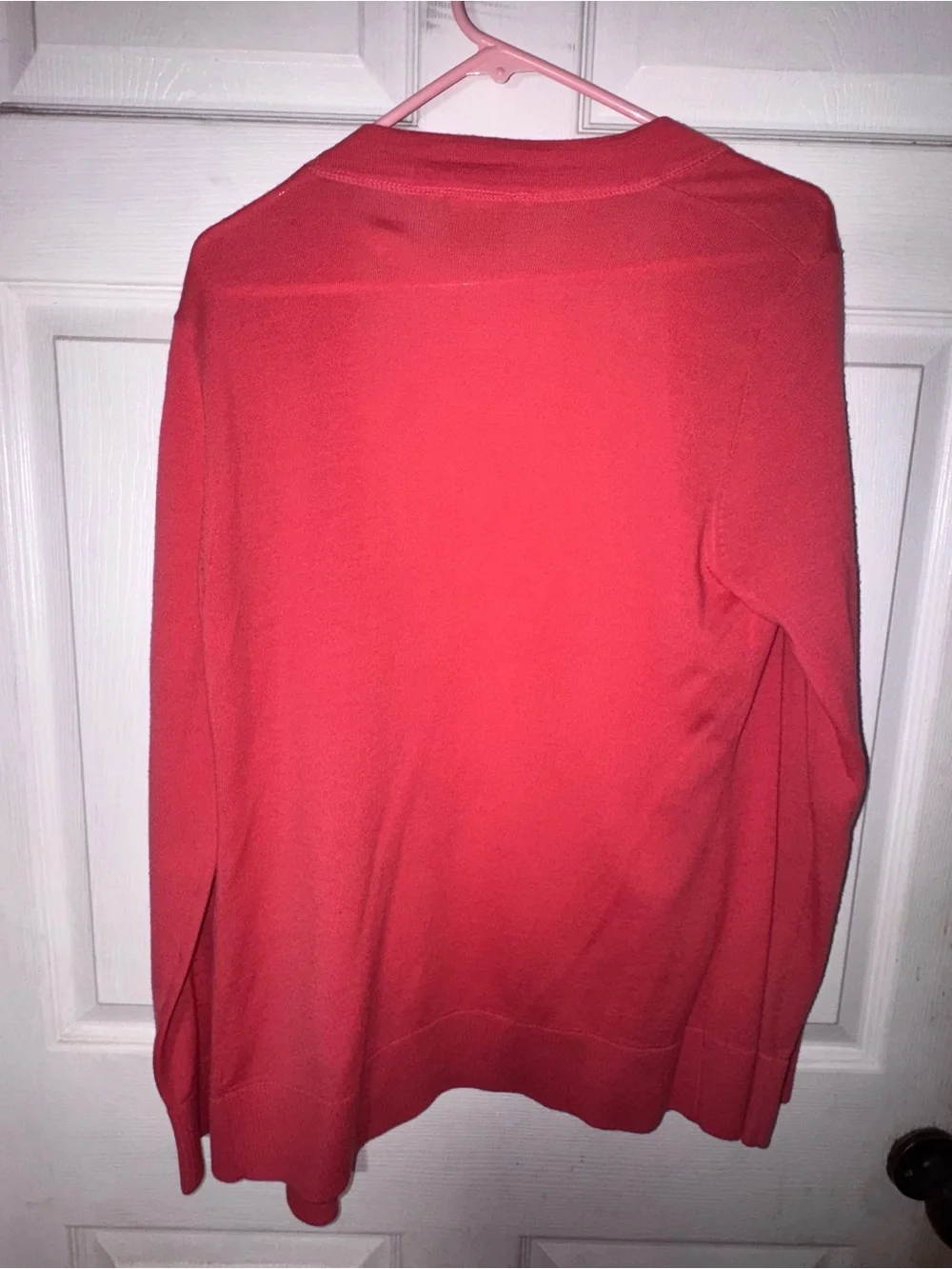 Tory Burch Coral Open-Front Cardigan